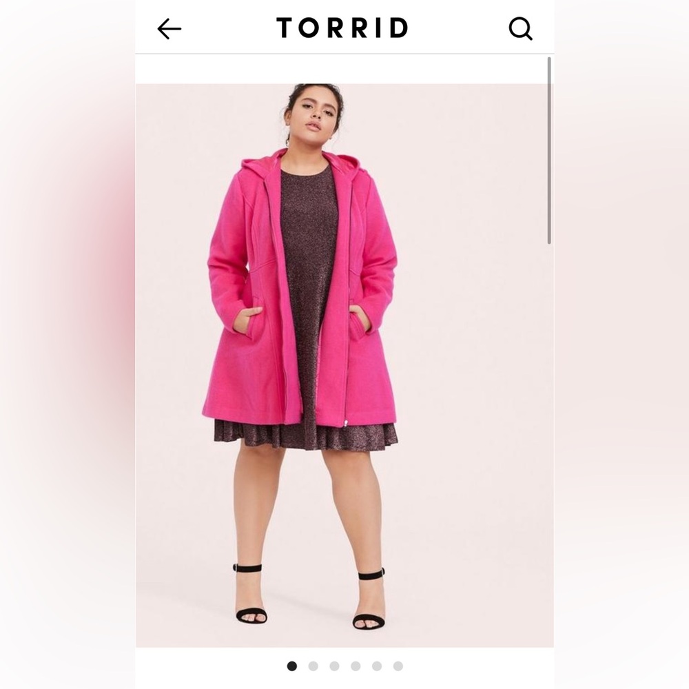 Torrid Pink Hooded Coat